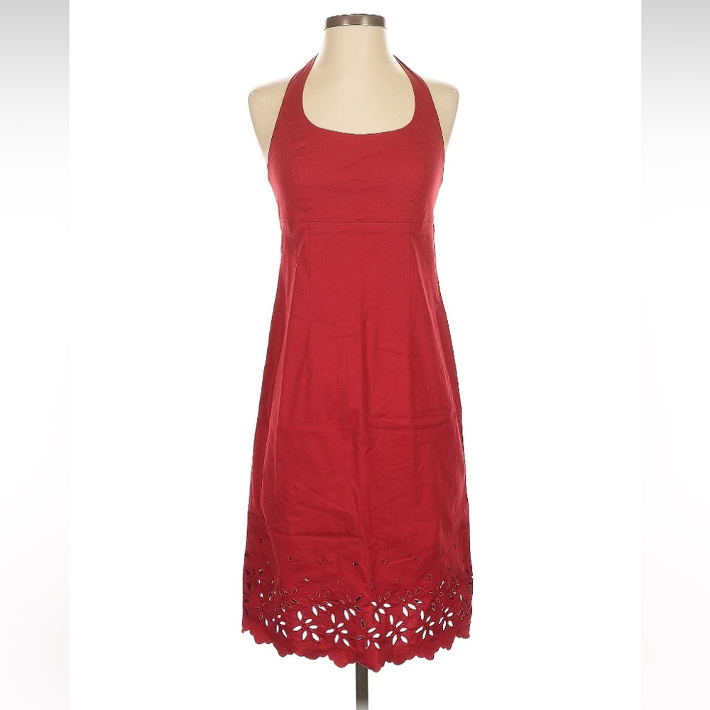 Harold’s Red Cotton Scallop Lace Christmas Valentine’s Day Dress Size 2 Holiday